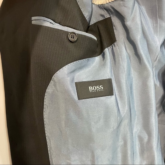 Hugo Boss Black Striped Stretch Wool Flynn Vegas Blazer 50R - Picture 8 of 8